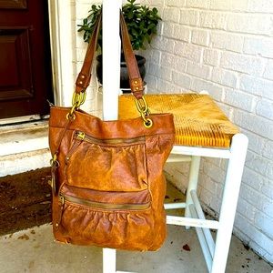 FOSSIL leather HEIRLOOM Shoulder bag Vintage